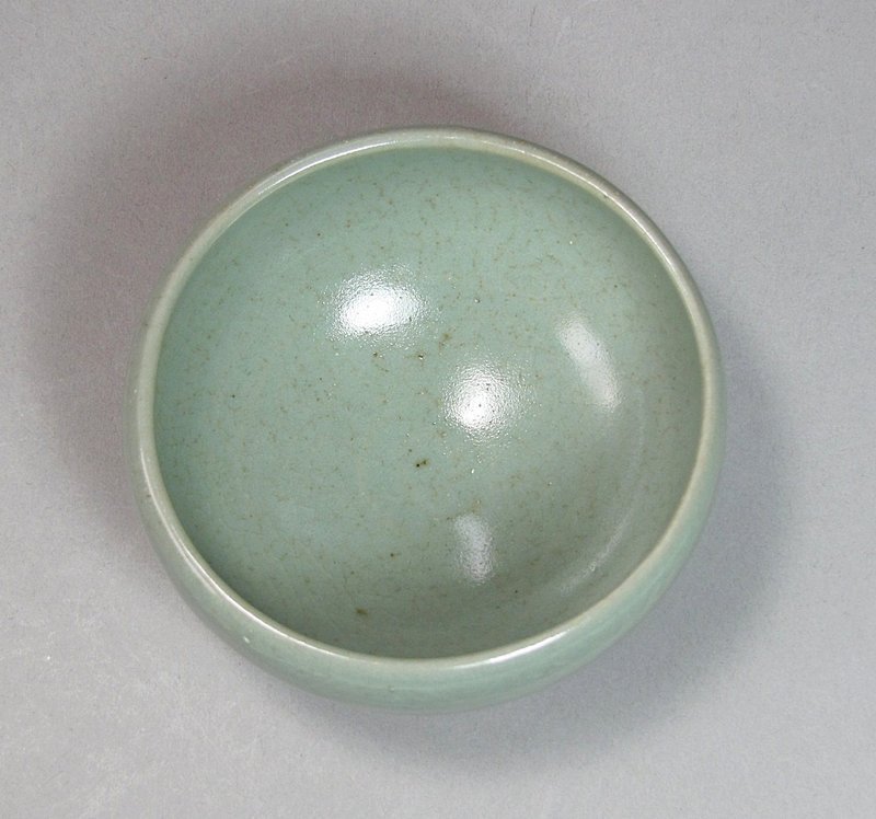 A Very Fine Inlaid Rich Greenish Blue Celadon Cup