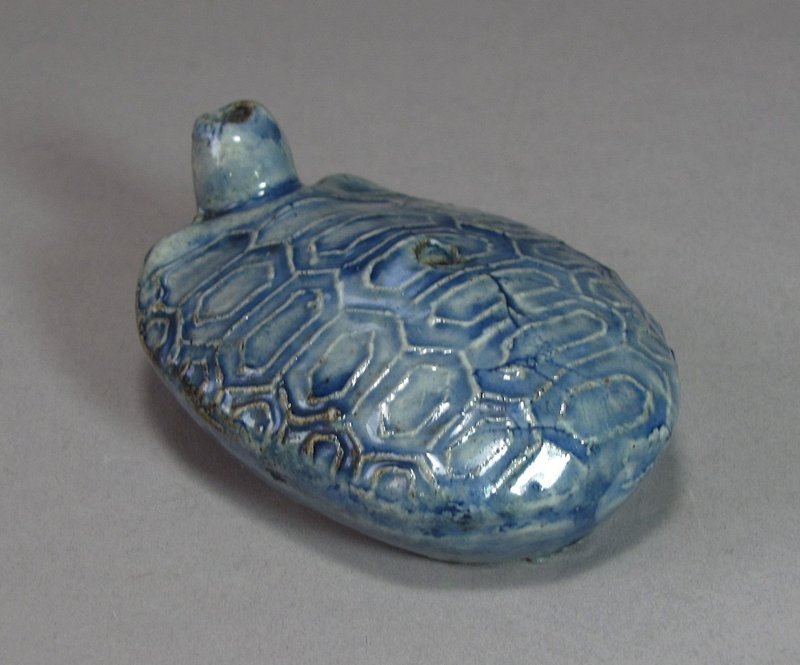 Very Fine Korean Blue-Glazed Turtle-Shape Water -19th C