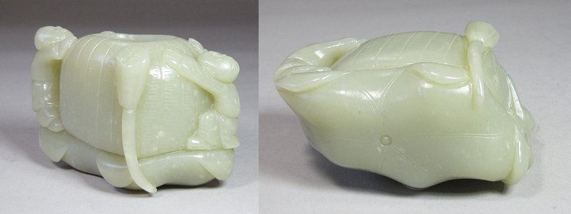 Very Fine Pale Celadon White Jade Circular Water Coupe
