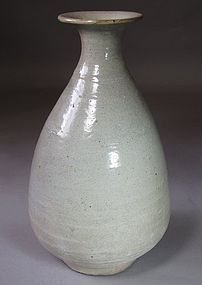 Very Rare/Large Early White Glazed Pear Shape Bottle-15th/16th C.