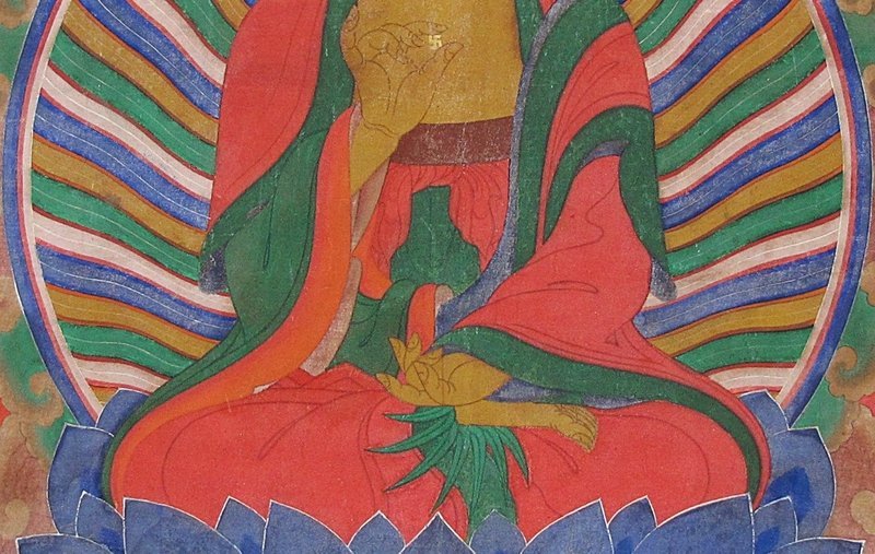 A Very Rare Seated Amitha Buddha Hanging Scroll Painting