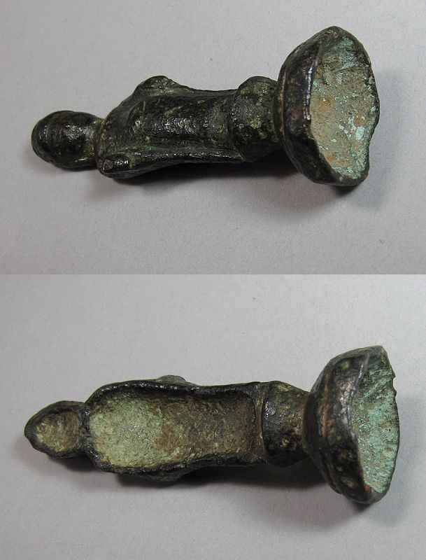 A Very Rare Korean Unified Silla Bronze Standing Figure-8th-10th C.