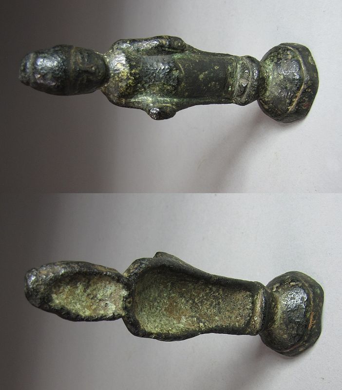A Very Rare Korean Unified Silla Bronze Standing Figure-8th-10th C.