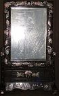 Fine/Rare Mother of Pearl/Tortoise Shell Inlaid Up-Right Mirror/Stand