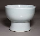 A Fine and Beautiful White Glazed High Footed Bowl-19th C