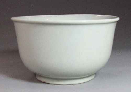 Very Fine/Rare Beautiful Evenly White Glazed Porcelain Bowl-18-19th C.