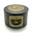 Very Rare/Fine Korean Copper/Brass Inlaid Circular Iron Box-18/19th C.