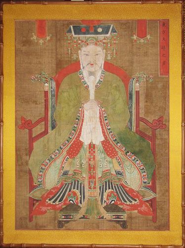 An Extre. Rare/Fine 동방대호지군-東方大皡之君) Buddhism Paintings-18th C.