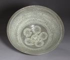 Very Fine White Slip Inlaid Buncheong Bowl/Curtain Rope Design-15th C.