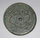 A Very Fine/Large Korean 2 Dragon Goryeo Bronze Mirror-12/14th C