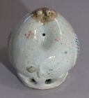 Very Fine Blue/Copper Red Peach Shaped Water Dropper-19th C