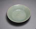 A Finely Molded Shallow Koryo Celadon Dish