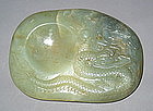 A Fine Pale Celadon jade Ink-Stone/ Brush washer