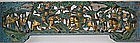 Very Rare Carved Battle Scene Panel with Inscriptions