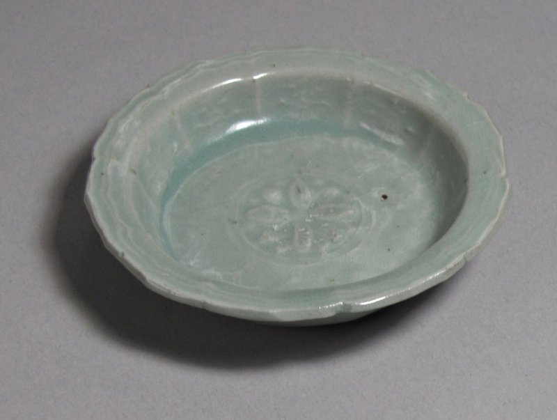 A Very Fine Sea-Green Celadon Molded Shallow Dish