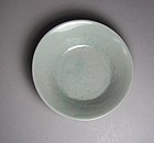 A Finely Molded/Decorated Celadon Shallow Dish