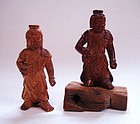 Japanese Antique Miniature Wood Buddhas Fudo