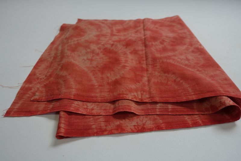 Japanese Vintage Textile Shibori Cloth Dyed with Akane Madder