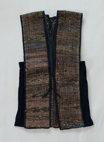 Japanese Vintage Textile Sakiori Sodenashi Vest