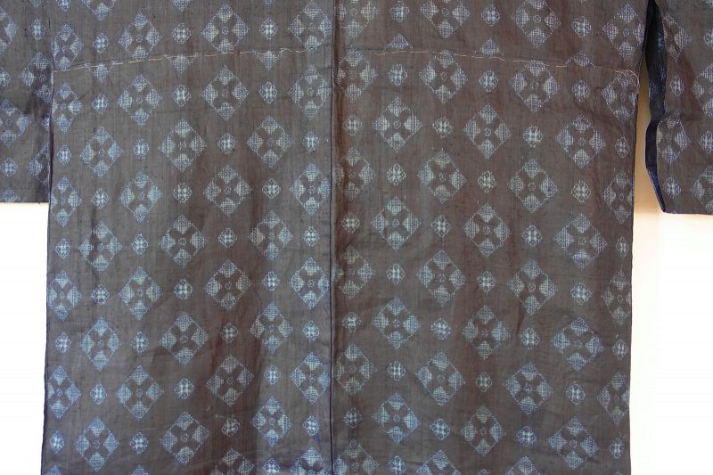 Japanese Antique Textile Miyako-jofu Choma Ramie Kimono