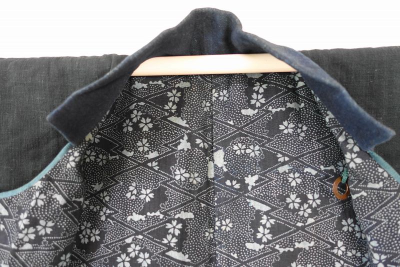 Japanese Antique Textile Cotton Han-gappa Late Edo Period