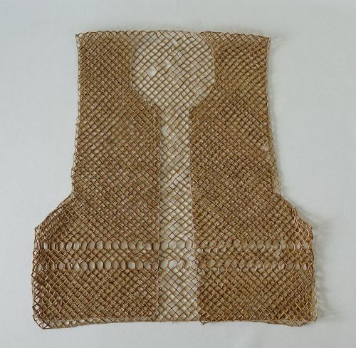 Chinese Antique Textile Vest Made of Tiny Bamboo Beads