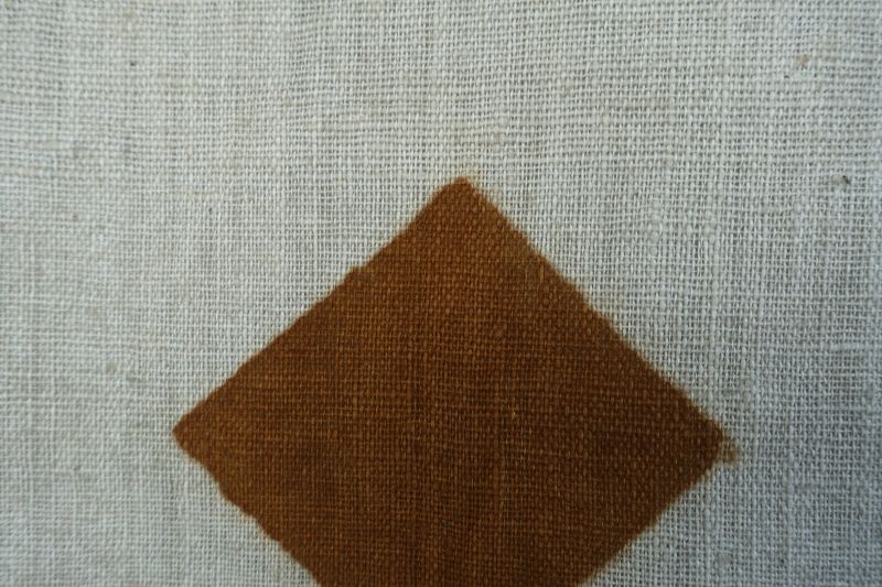 Japanese Antique Textile Cotton Noren with Family Crest Yotsume