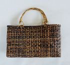 Japanese Vintage Folk Craft Bag Made of Bamboo Splits