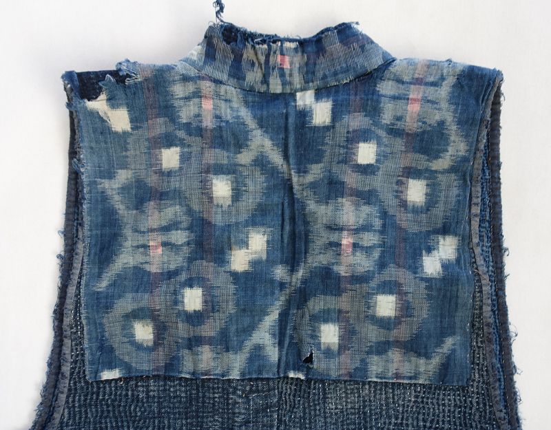 Japanese Vintage Textile Indigo Sashiko Sodenashi Boro