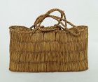 Japanese Vintage Folk Craft Mingei Bag Made of Weed