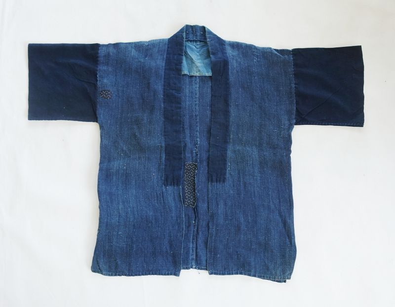 Japanese Vintage Textile Indigo Asa Hemp Noragi