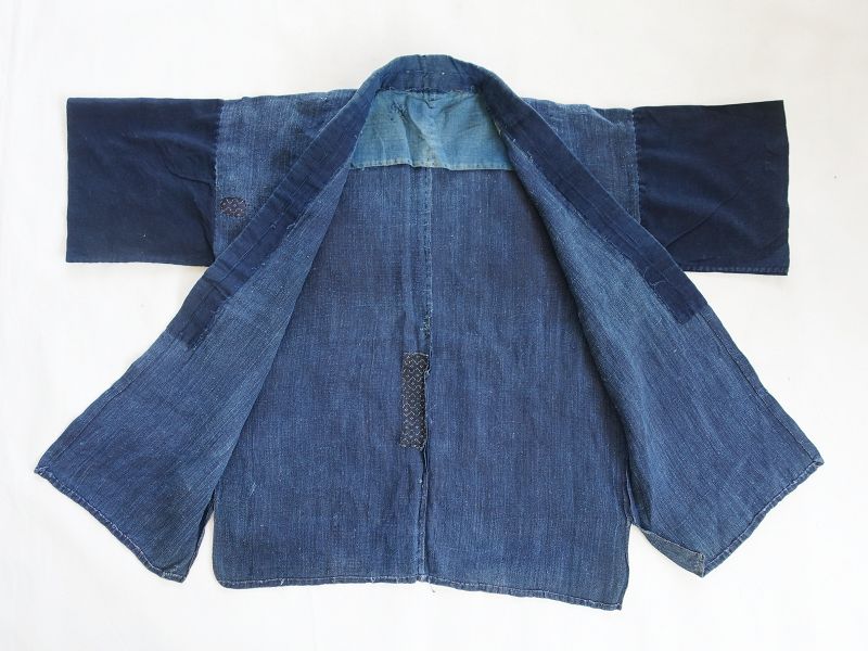 Japanese Vintage Textile Indigo Asa Hemp Noragi