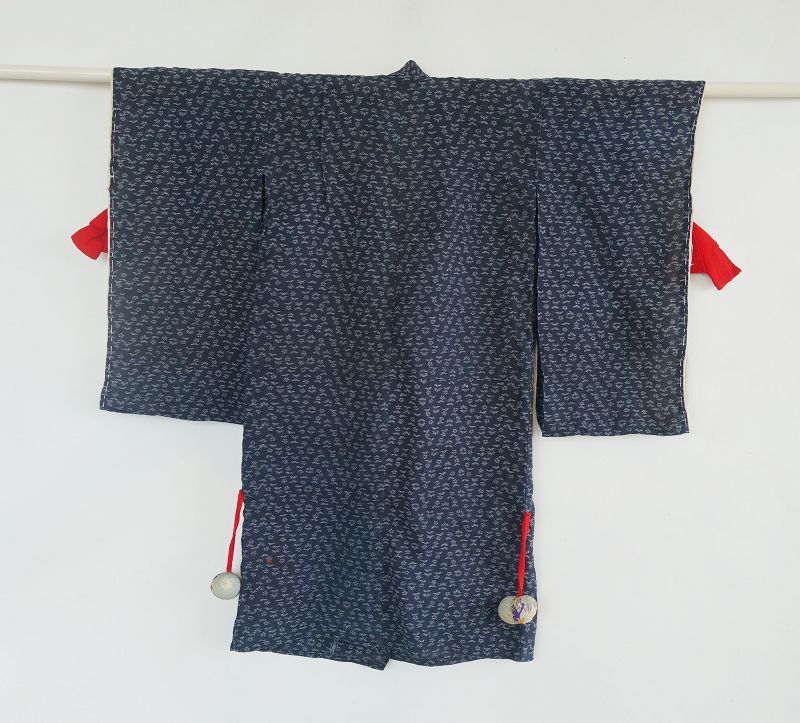 Japanese Antique Textile Baby’s Ceremonial Kimono Echigo-Jofu