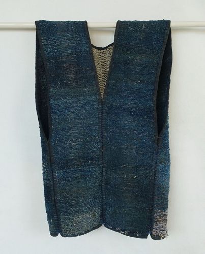 Japanese Vintage Textile Indigo Sakiori Sodenashi Recycle