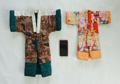 Japanese Vintage Textile Saiho Hinagata Sewng Sample Two Yogi