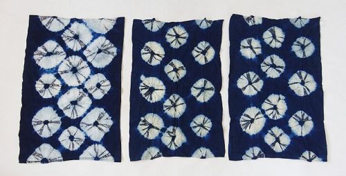 Japanese Vintage Textile Cotton Indigo Cloth with Shibori