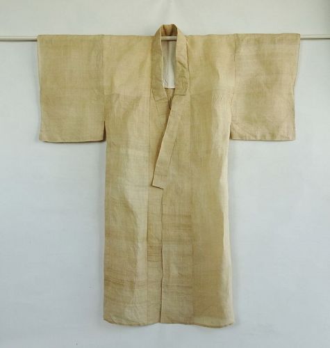 Japanese Vintage Textile Asa Man's Kibira Kimono