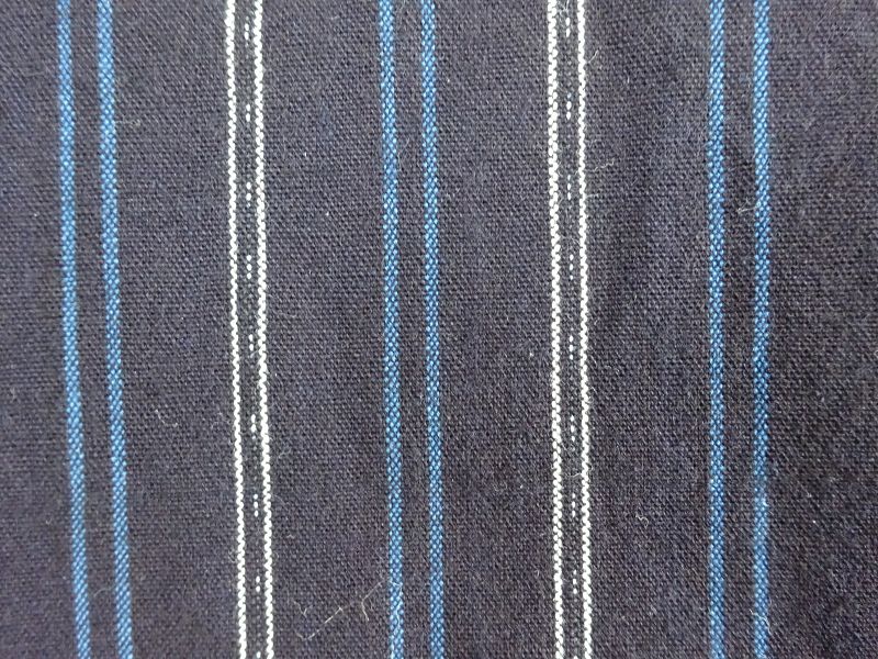 Japanese Vintage Textile Cotton Indigo Woman's Hanten with Stripes