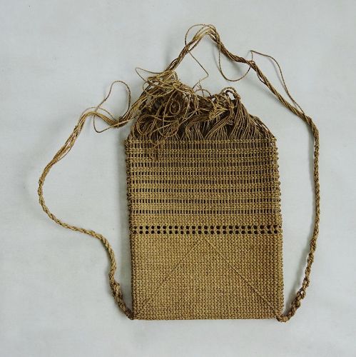 Japanese Vintage Folk Craft Bag for Back Pack Made of Plant