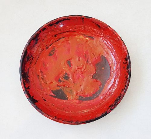 Japanese Vintage Lacquer Ware Used by Nushi Urushi Ware Maker