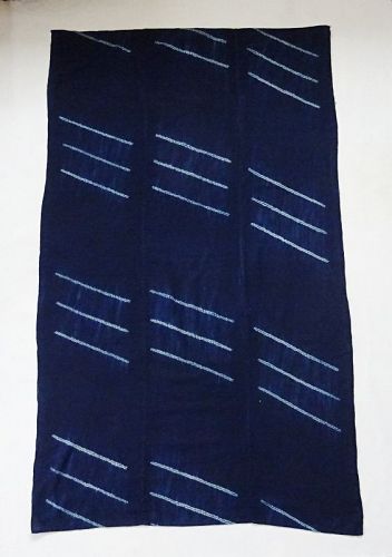 Japanese Vintage Textile Cotton Futonji with Asamai Shibori