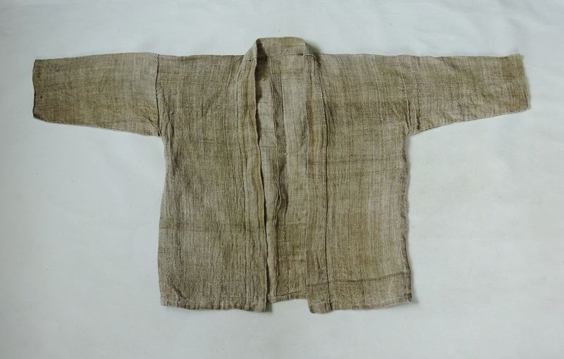 Japanese Vintage Textile Asa Hemp Noragi Hanten Work Wear