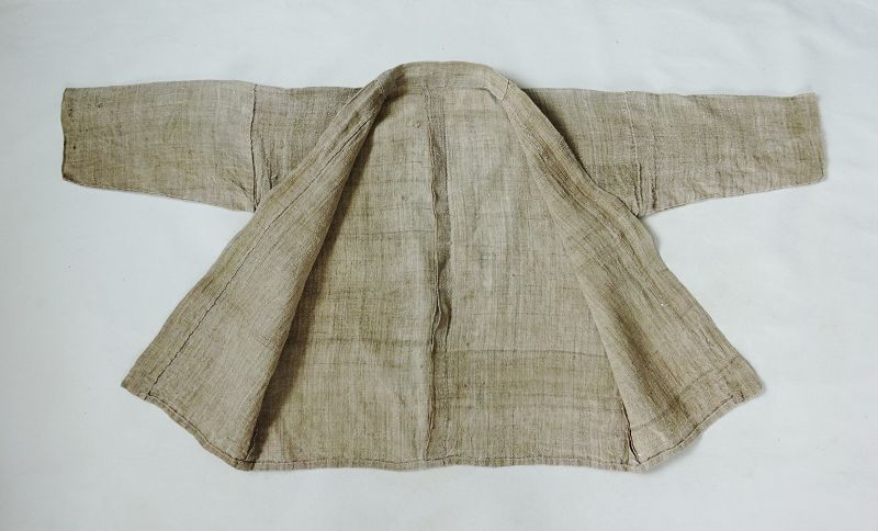 Japanese Vintage Textile Asa Hemp Noragi Hanten Work Wear