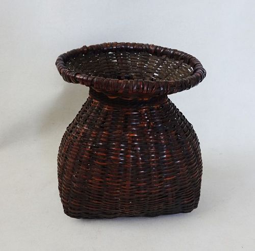 Japanese Vintage Bamboo Basket Biku Fishing Basket Creel