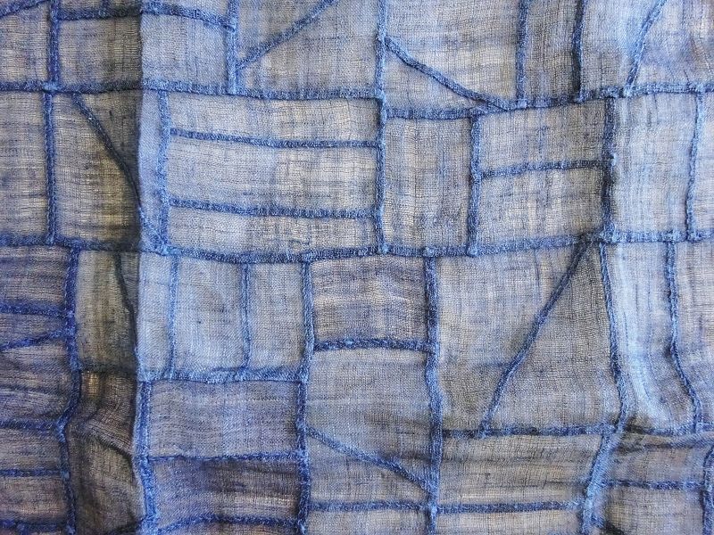 Korean Antique Textile Pojagi Chogappo Made of Fragments of Asa