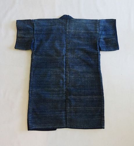 Japanese Vintage Textile Indigo Sakiori Coat Kimono Recycled