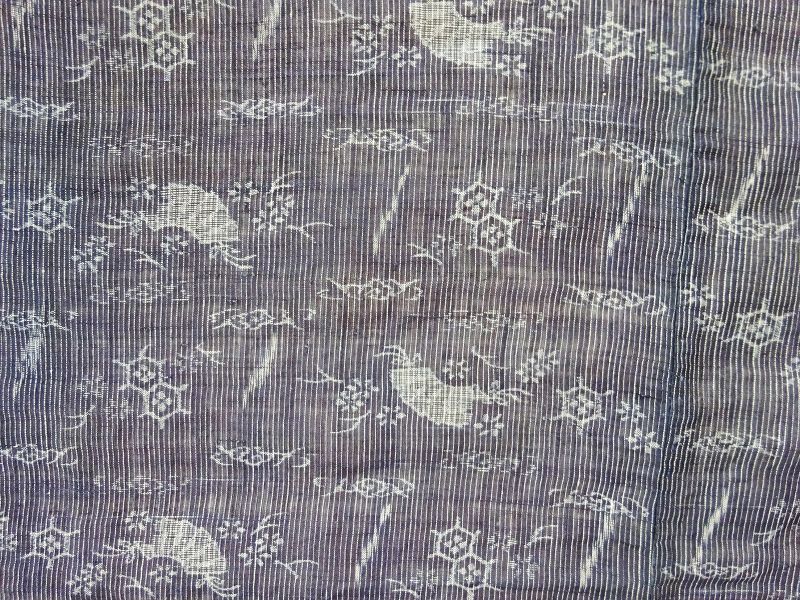 Japanese Antique Textile Maekake Apron Made of Ohmi Jofu