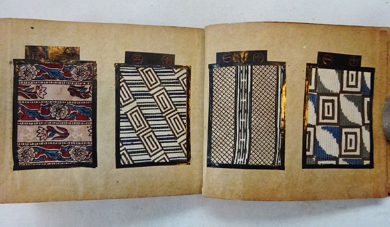Japanese Antique Textile Sample Book of Japanese Sarasa