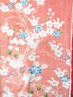 Japanese Antique Textile Girl's Cotton Kimono Benibana Dye