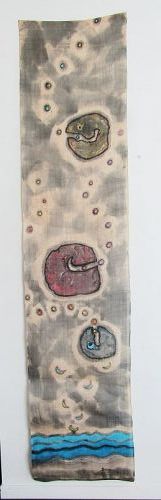 Japanese Contemporary Textile Art Hand-painting by Yamaji Yoshinori